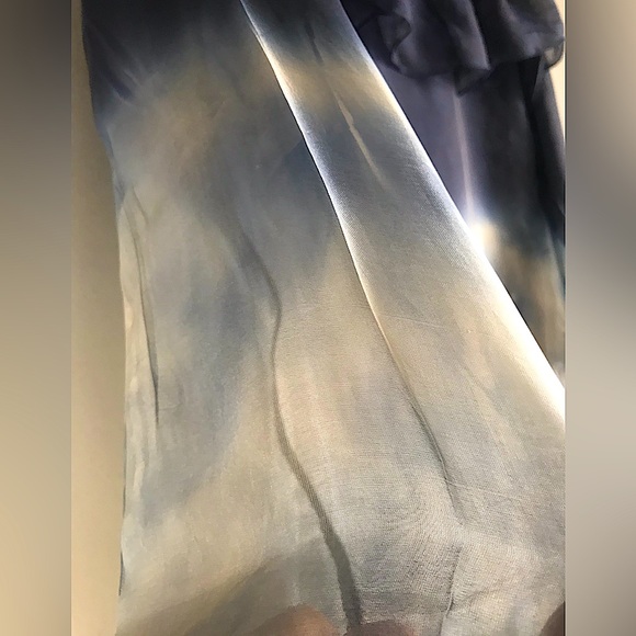 Tie Dye Ruffle Silk Dress - Picture 6 of 8